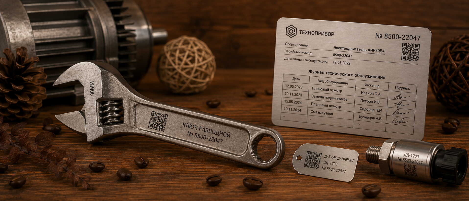Сканирование QR-кода на промышленном инструменте