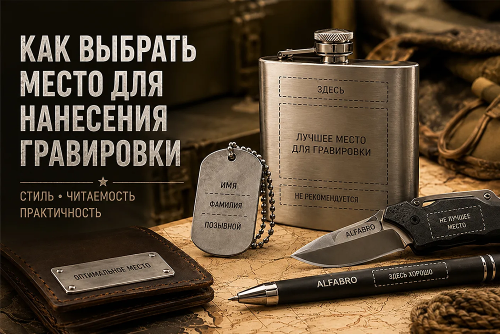 Как выбрать место для нанесения гравировки