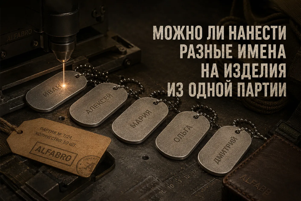 Можно ли нанести разные имена на изделия из одной партии