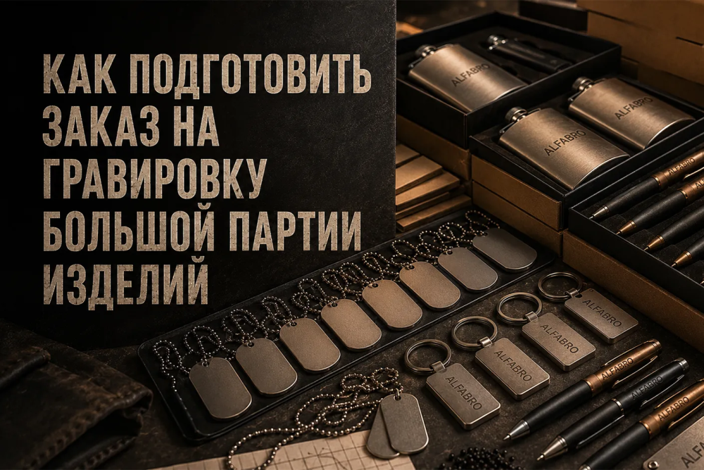 Как подготовить заказ на гравировку большой партии изделий