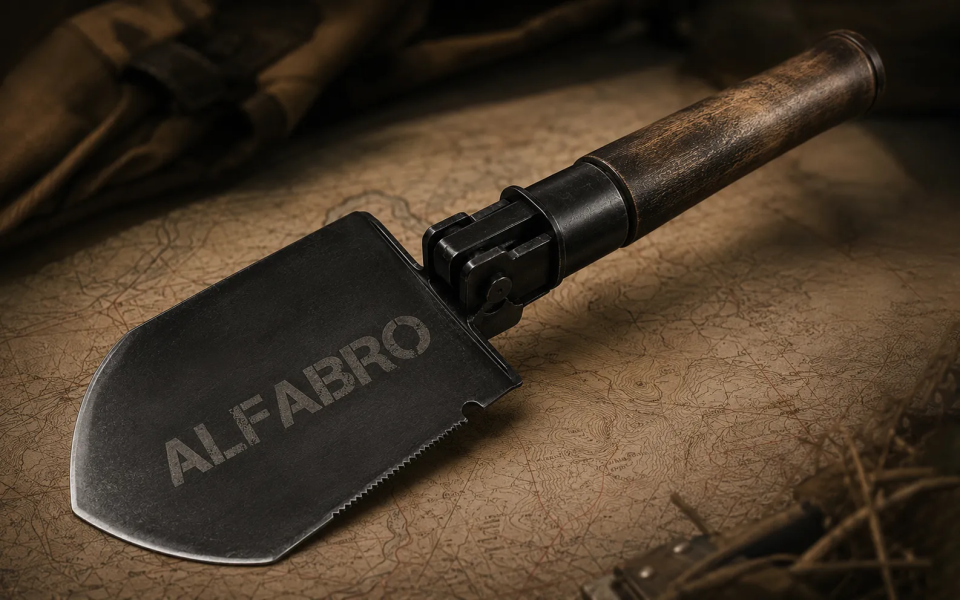 Гравировка на саперной лопатке — фото услуги ALFABRO