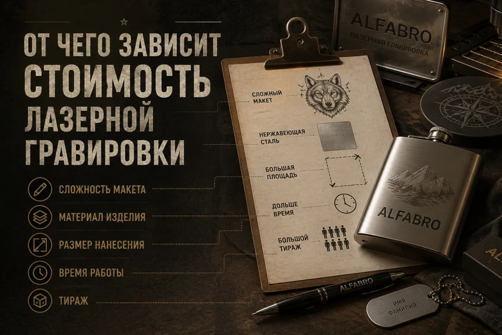 От чего зависит стоимость лазерной гравировки